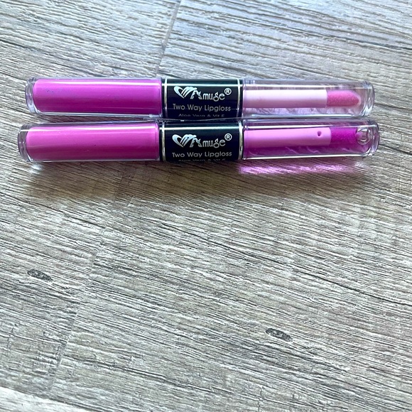 Set of 2 Amuse Pink Lipgloss Set - Picture 1 of 1